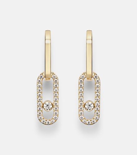 Pendientes Move Link de oro de 18 ct con diamantes - Messika - Modalova