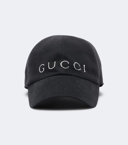 Gorra de lona en mezcla de algodón adornada - Gucci - Modalova