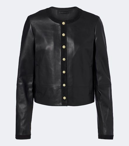 Vince Suede-trimmed leather jacket - Vince - Modalova
