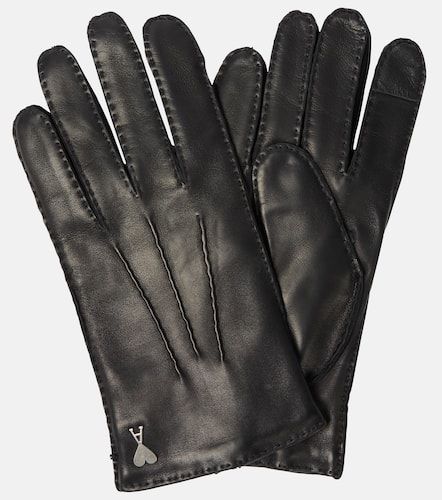 Ami de Coeur leather gloves - Ami Paris - Modalova