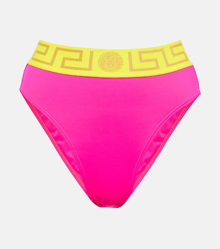 Greca high-rise bikini bottoms - Versace - Modalova