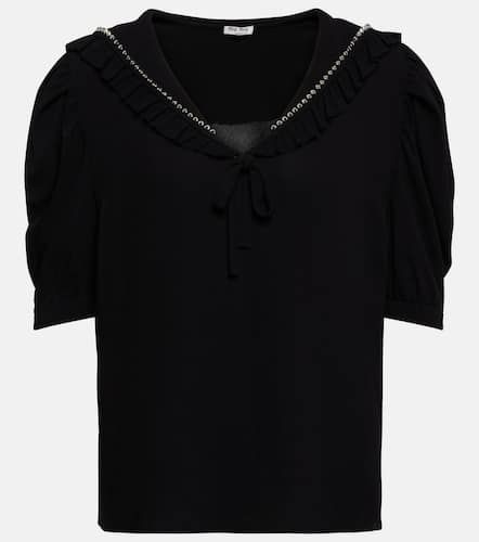 Miu Miu Blusa con cuello adornado - Miu Miu - Modalova