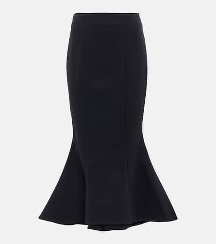 High-rise flared cotton-blend midi skirt - Balmain - Modalova