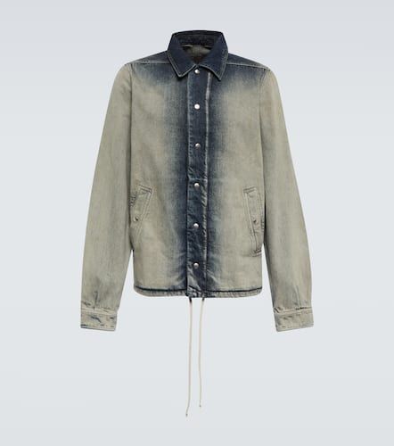 Sobrecamisa en denim desteñido - DRKSHDW by Rick Owens - Modalova