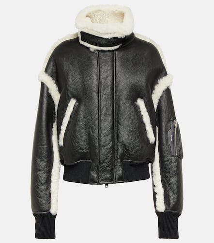 Bomberjacke aus Leder mit Shearling - Amiri - Modalova