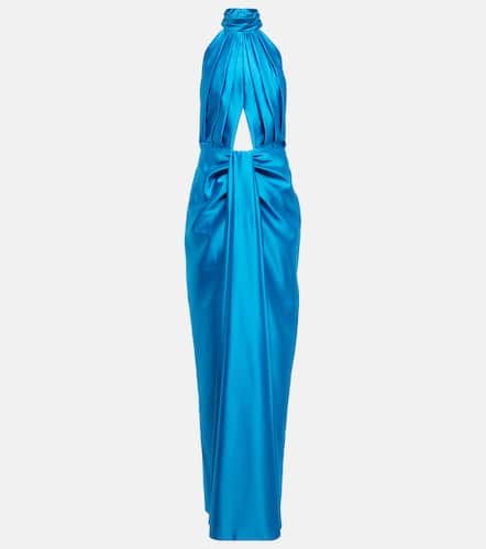 Cutout halterneck satin gown - Rasario - Modalova