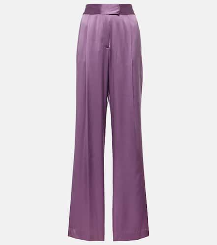 High-rise silk satin wide-leg pants - The Sei - Modalova