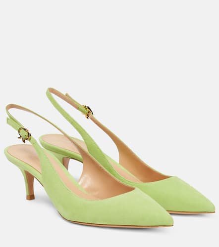 Ribbon 55 suede slingback pumps - Gianvito Rossi - Modalova