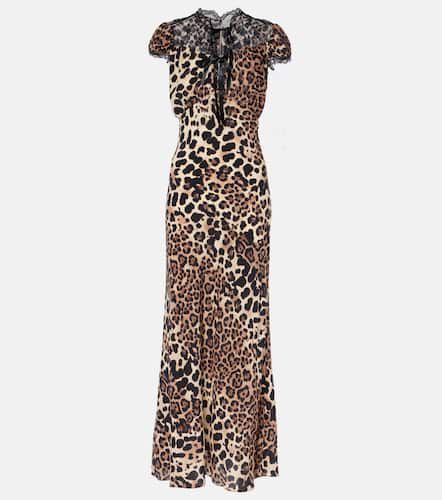 Leopard-print silk midi dress - Rodarte - Modalova