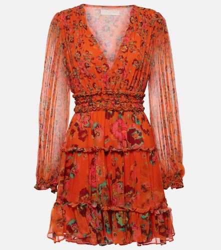 Vestido corto Lya de seda floral - Ulla Johnson - Modalova