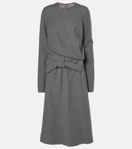 Gathered cotton and wool midi dress - Maison Margiela - Modalova