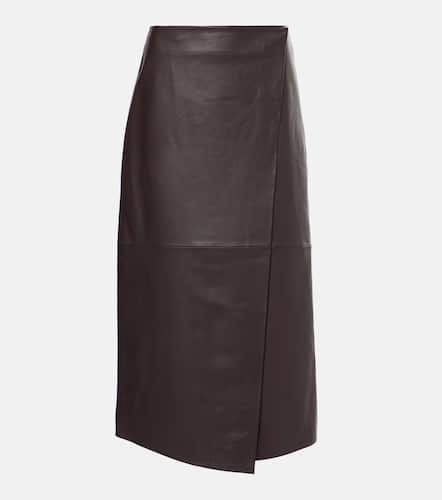 Hedi leather wrap skirt - The Frankie Shop - Modalova