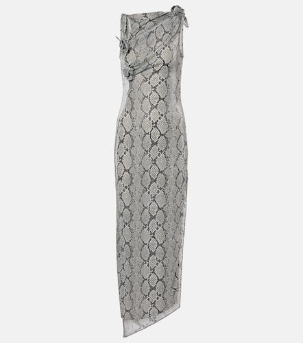 Snake-effect asymmetric maxi dress - Coperni - Modalova