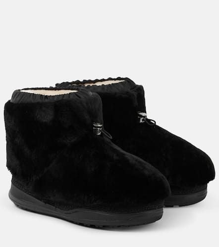 Shearling-trimmed leather ankle boots - Bogner - Modalova