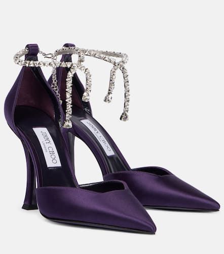 Stevie 100 embellished satin pumps - Jimmy Choo - Modalova