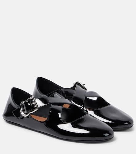 AlaÃ¯a Criss Cross patent leather ballet flats - Alaia - Modalova