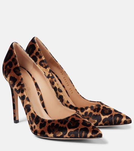 Gianvito 105 leopard-print velvet pumps - Gianvito Rossi - Modalova