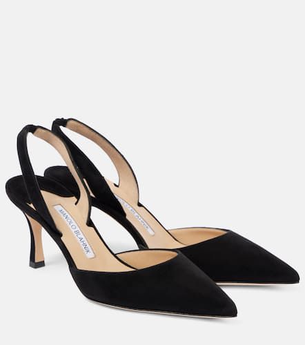 Carolyne 70 suede slingback pumps - Manolo Blahnik - Modalova