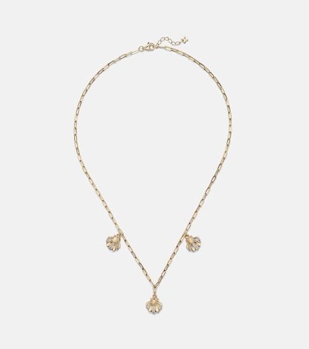 Collar 3 Petite Venus Shell de oro de 14 ct con diamantes - Mateo - Modalova