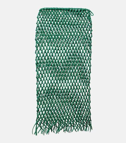 Falda midi Nelaya de macramé de piel - The Frankie Shop - Modalova