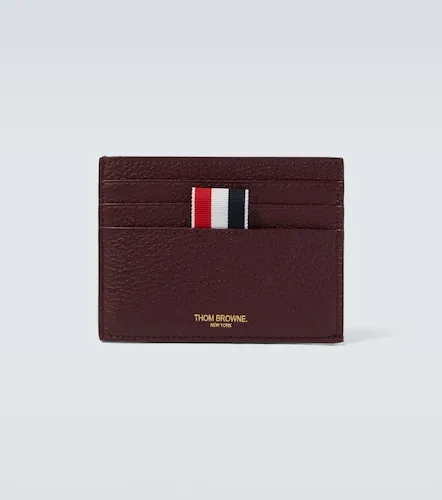 Tarjetero RWB de piel a rayas - Thom Browne - Modalova
