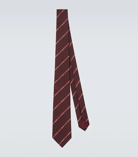 Corbata de jacquard de seda con Horsebit - Gucci - Modalova