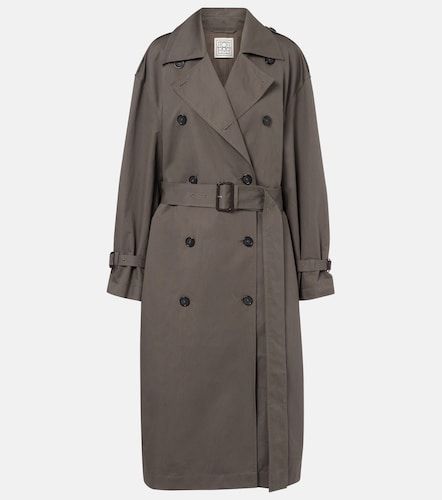 Double-breasted cotton-blend trench coat - Toteme - Modalova