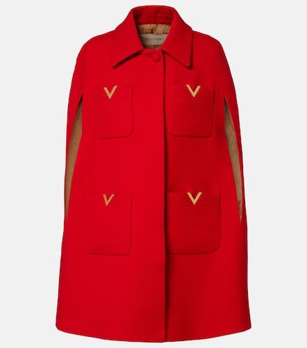 Valentino VLogo wool cape - Valentino - Modalova