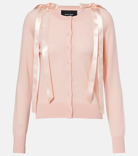 Cardigan in lana e seta con fiocco - Simone Rocha - Modalova