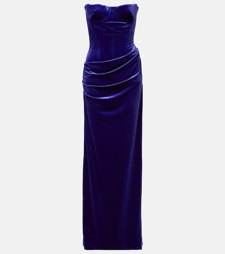 Alex Perry Bustier-Robe aus Samt - Alex Perry - Modalova