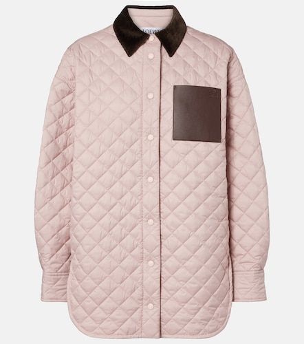 Anagram quilted leather-trimmed jacket - Loewe - Modalova