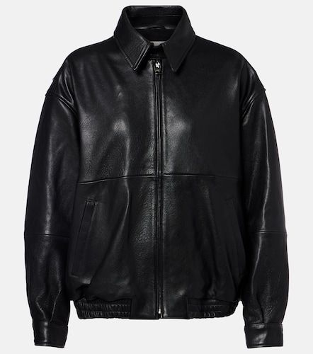 Doran oversized leather blouson jacket - Nour Hammour - Modalova