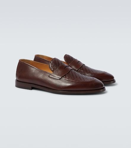 Woven leather penny loafers - Brunello Cucinelli - Modalova