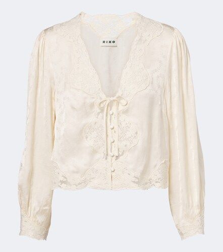 Rixo Bestickte Bluse Tove aus Satin - Rixo - Modalova