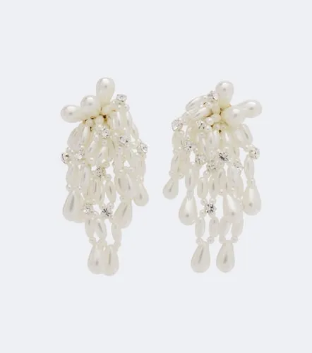 Orecchini con perle bijoux e cristalli - Simone Rocha - Modalova