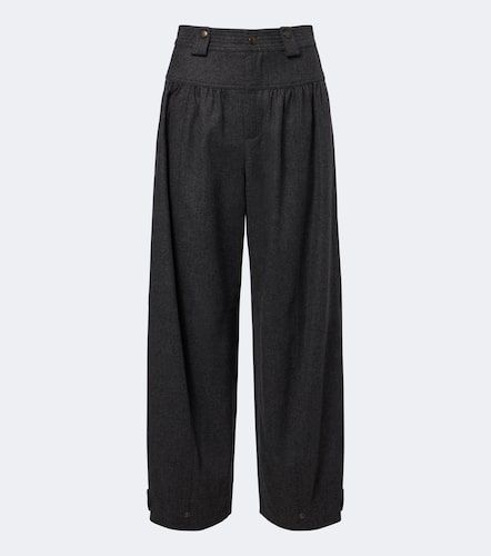 Chloé High-Rise Barrel-Hose aus Flanell - Chloe - Modalova
