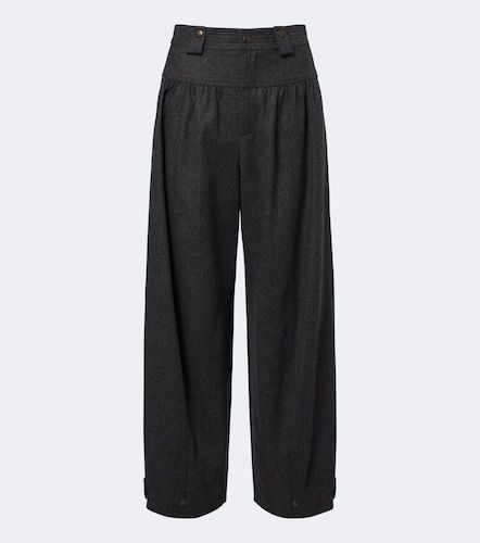 Chloé Pantaloni barrel in lana e cashmere - Chloe - Modalova