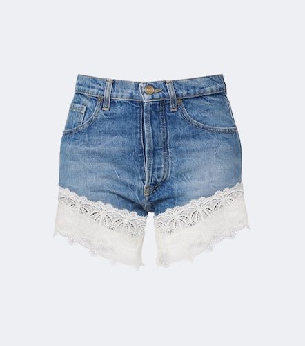 Romance lace-trimmed denim shorts - Alanui - Modalova