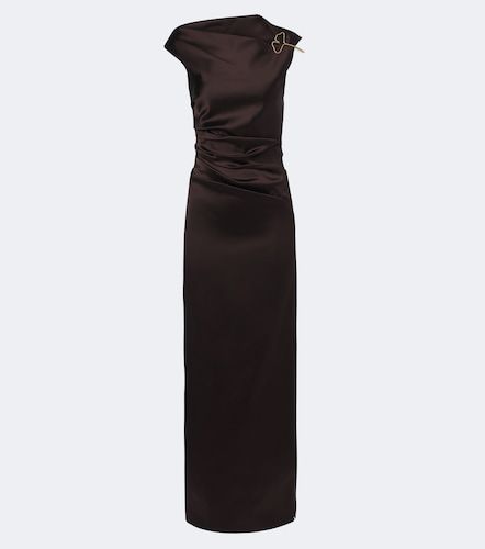 Abito lungo in raso con ruches - Max Mara - Modalova