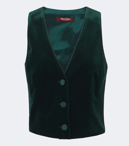 Weste Elegante aus Baumwollsamt mit Satin - Max Mara - Modalova