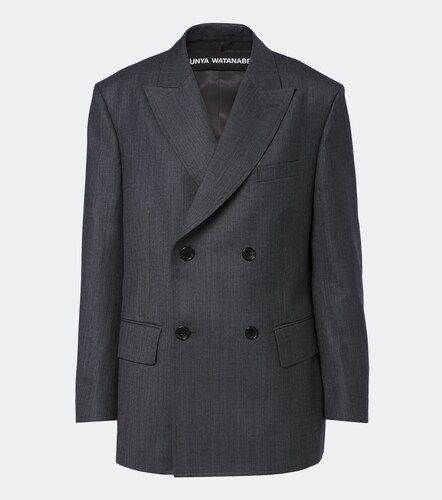 Double-breasted wool blazer - Junya Watanabe - Modalova