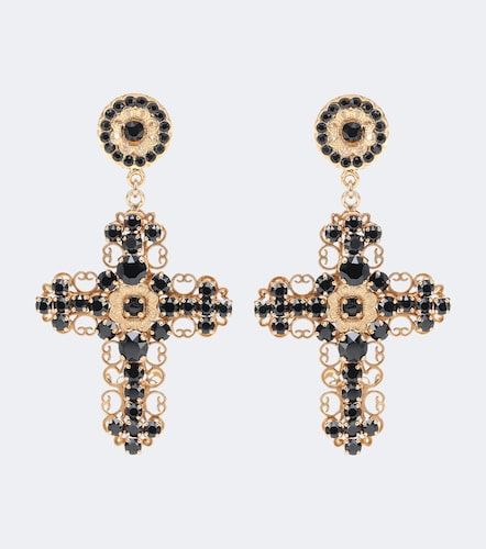 Aretes Crystal Cross Drop de clip - Dolce&Gabbana - Modalova
