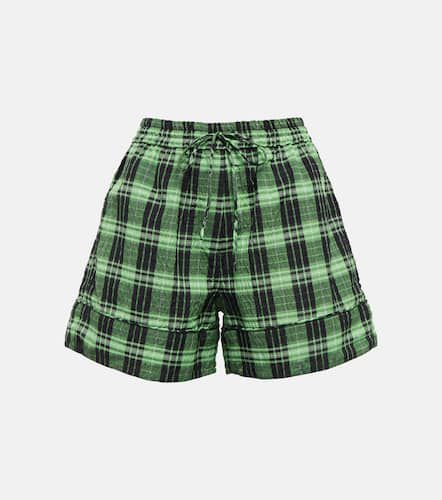 Ganni Checked seersucker shorts - Ganni - Modalova