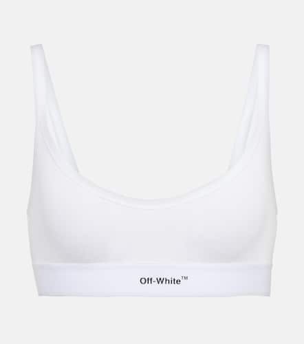 Off-White Logo cotton sports bra - Off-White - Modalova