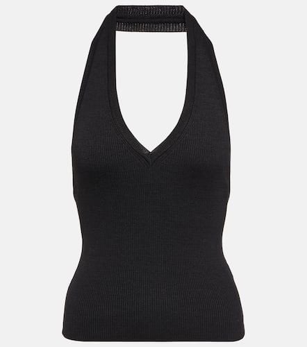 Ivey ribbed-knit halterneck silk top - Nili Lotan - Modalova