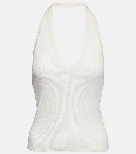 Ivey ribbed-knit halterneck silk top - Nili Lotan - Modalova