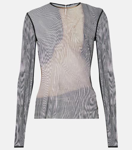 Trompe-l'Åil printed tulle top - Balmain - Modalova