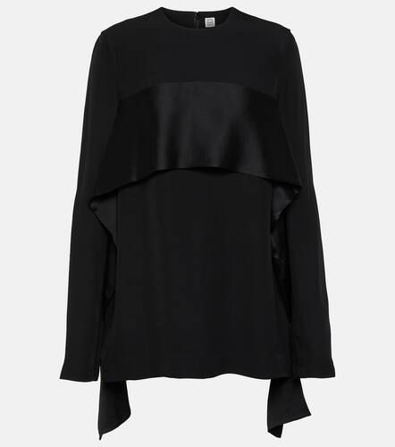 Toteme Satin-trimmed crÃªpe top - Toteme - Modalova