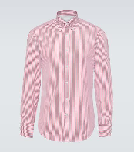 Striped cotton shirt - Brunello Cucinelli - Modalova