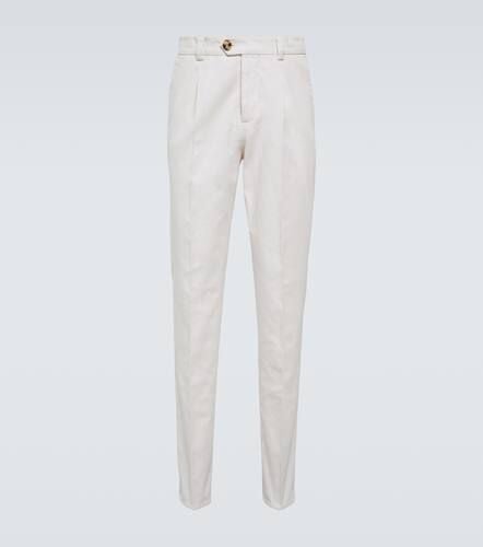 Cotton gabardine slim pants - Brunello Cucinelli - Modalova